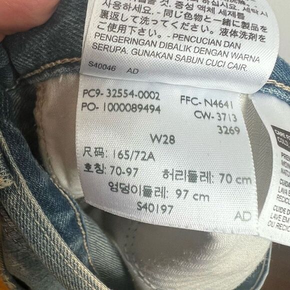 Levi's Women's Distressed Cutoff Jeans Denim Shorts Blue Size 28 - Picture 8 of 12